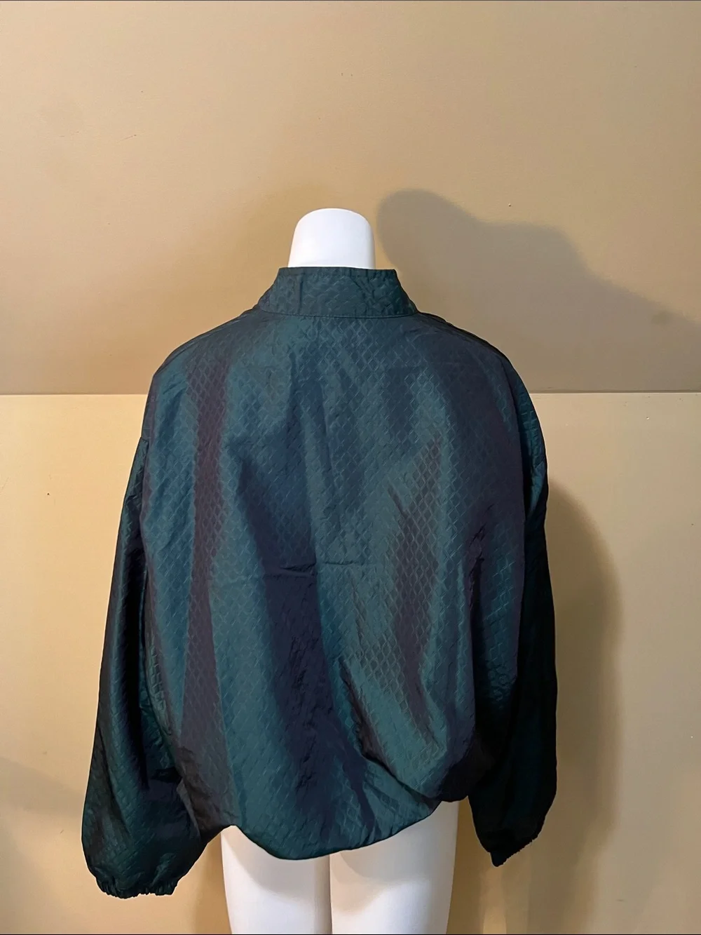 surf style Dark Green Half-Zip Utility Jacket